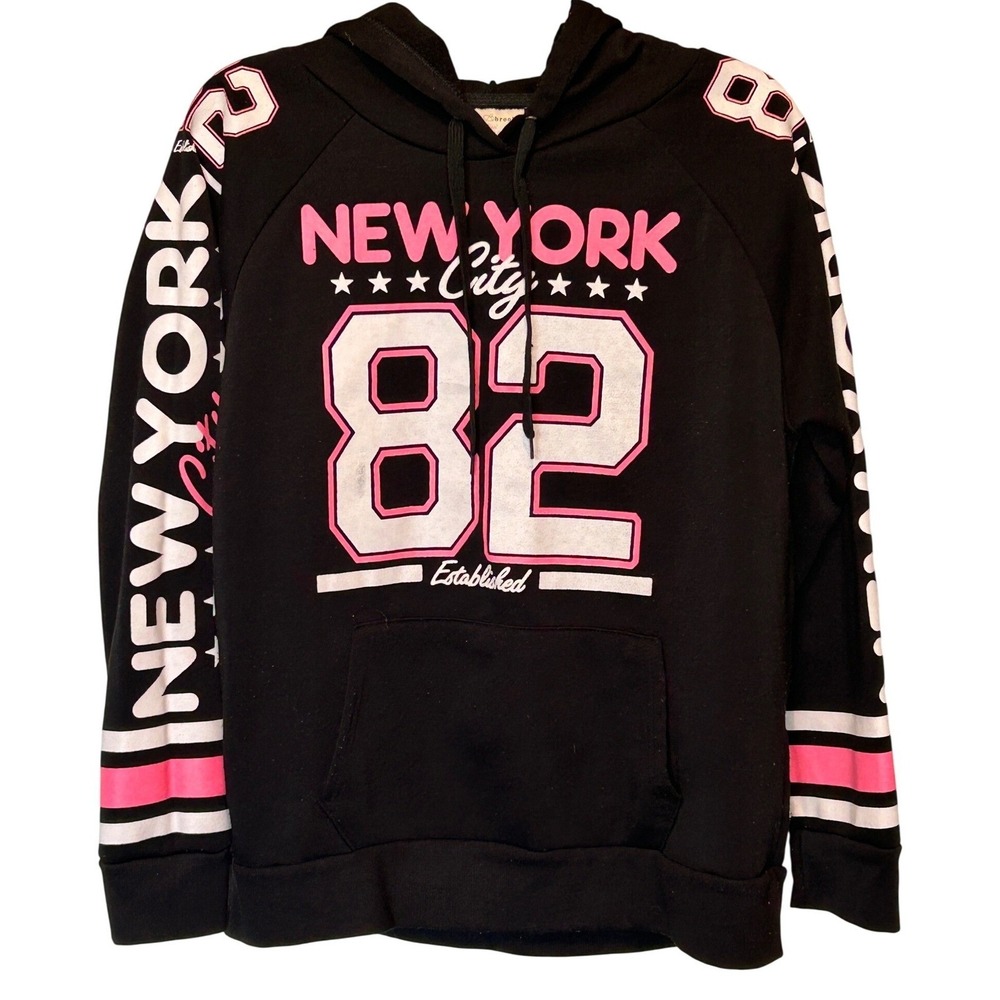 Bobbie Brooks Ladies 1X Black New‎ York City 82 Graphic Hoodie